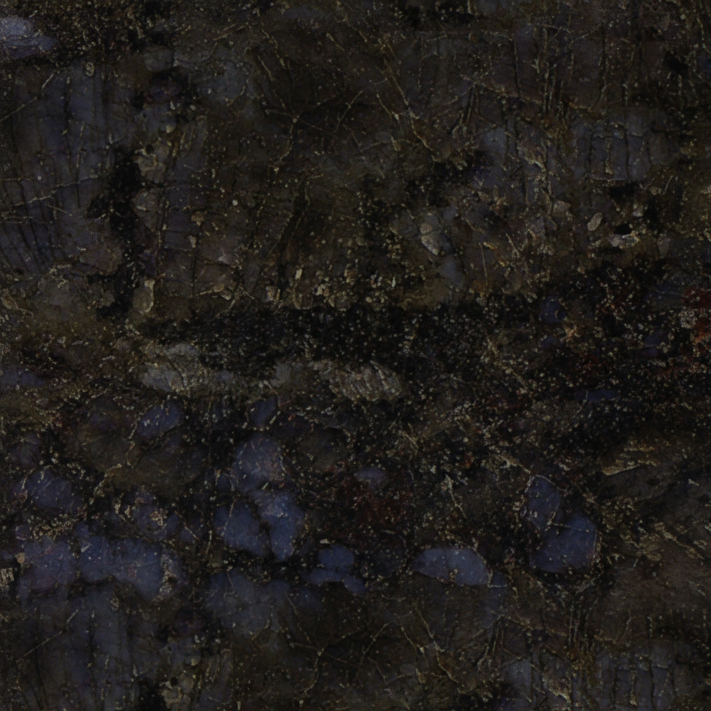 A dark, granular abstract texture with subtle variations in light and shadow, featuring hints of blue and brown integrated into the black-dominant background. This intricate pattern resembles natural stone, providing a classic and dignified base for memorial artwork.