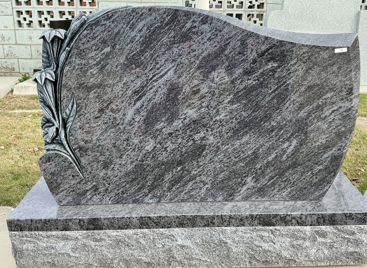 #120 DOUBLE W/ CARVED LILLIES