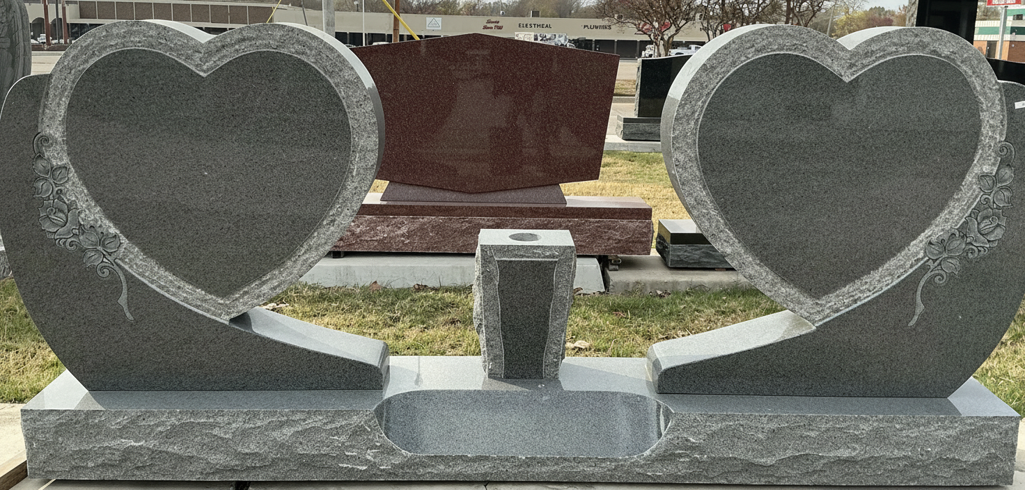 #41 DOUBLE HEART W/ VASE